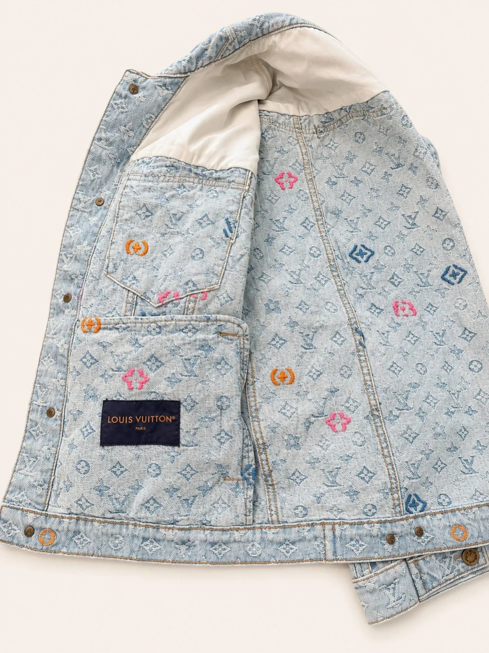 Louis Vuitton Tyler the Creator Light Blue Monogram Denim Jacket